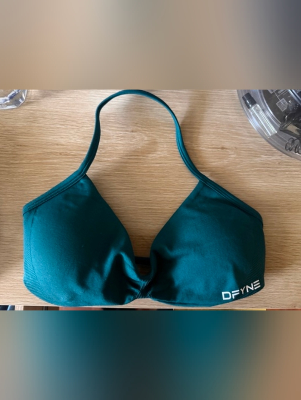 DFYNE Teal Halter Sports Bra - Padded NWOT